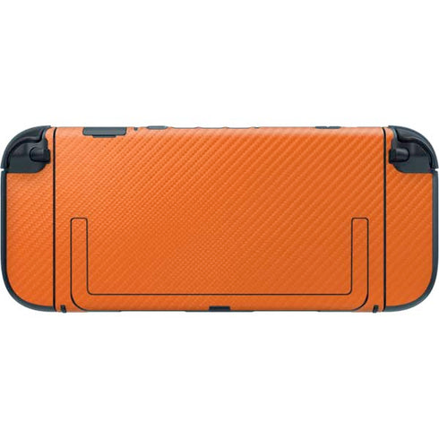Orange Carbon Fiber Specialty Texture Material Nintendo Switch 2 (2025) with Joy-Con Skin